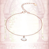 925 Silver Ladies Bracelet Pearl Shell Skirt Noble Jewelry