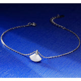 925 Silver Ladies Bracelet Pearl Shell Skirt Noble Jewelry