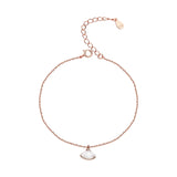 925 Silver Ladies Bracelet Pearl Shell Skirt Noble Jewelry