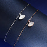 925 Silver Ladies Bracelet Pearl Shell Skirt Noble Jewelry