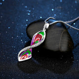 925 Silver Enamel Earrings Sexy Shape Charming Party Jewelry