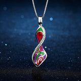 925 Silver Enamel Earrings Sexy Shape Charming Party Jewelry