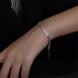 925 Silver Multilayer Charm Bracelet & Bangle, Wedding Party Gift