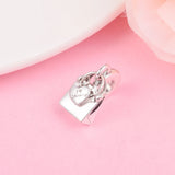 925 Silver Shopping Bag Charm Bead for DIY Bracelets