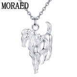 925 Silver Horse Pendant Necklace for Women Men Jewelry