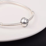 925 Silver CZ Clip Charms for Bracelet Jewelry Making