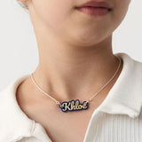 Acrylic Bubble Necklaces Name Necklace Women Colorful Letter Pendant Necklace