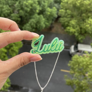 Acrylic Bubble Necklaces Name Necklace Women Colorful Letter Pendant Necklace