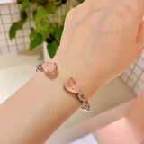 Pink Crystal Paraiba Tourmaline Gemstone Bracelet for Women