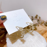 Arrival 14K Plated Flower Stud Earrings for Women Zircon C Earrings