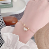 Arrival 14K Plated Heart Bracelet for Women Charm Bangle
