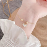 Arrival 14K Plated Heart Bracelet for Women Charm Bangle