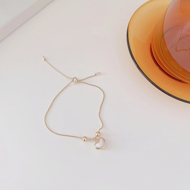 Arrival 14K Plated Heart Bracelet for Women Charm Bangle