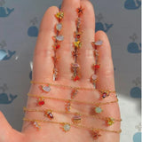 Arrival 14K Real Plated Zircon Anklets for Women Ocean Fish Starfish Bracelets