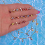 Arrival 14K Real Plated Zircon Anklets for Women Ocean Fish Starfish Bracelets