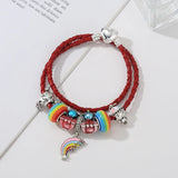 Colorful Unicorn Beads Charm Bracelet Women Jewelry Gift