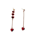 Crystal Asymmetric Long Chain Dangle Earrings Party