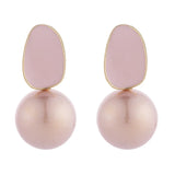 Geometric Pearl Clip-On Earrings for Women
