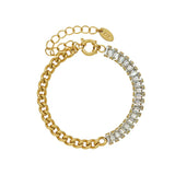 Waterproof Stainless Steel Zirconia Bracelet for Women