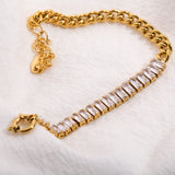 Waterproof Stainless Steel Zirconia Bracelet for Women