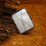 Arrival Abalone Shell Wire Pendant Chakra Protection Pendulum