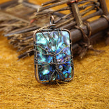 Arrival Abalone Shell Wire Pendant Chakra Protection Pendulum
