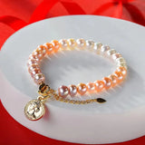 Colorful Freshwater Pearl Charm Bracelet for Women 16-20cm