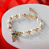 Colorful Freshwater Pearl Charm Bracelet for Women 16-20cm