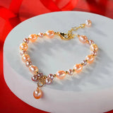 Colorful Freshwater Pearl Charm Bracelet for Women 16-20cm