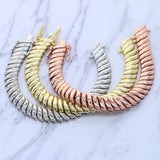 Arrival Rose Silver Classic Chain Choke 10mm Herringbone Snake Bracelet