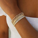 Arrival Rose Silver Classic Chain Choke 10mm Herringbone Snake Bracelet
