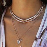 Arrival Rose Silver Classic Chain Choke 10mm Herringbone Snake Bracelet