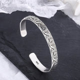 Ethnic Tibetan Silver Bangle for Women Men Girl Party Gift