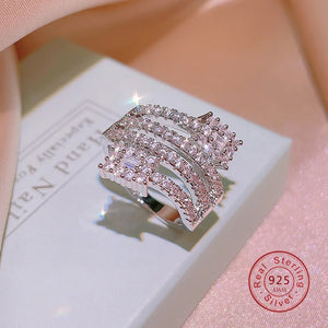 Silver Ring Finger For Women Girl Promise Gift