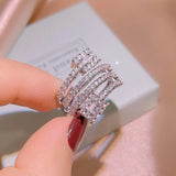Silver Ring Finger For Women Girl Promise Gift