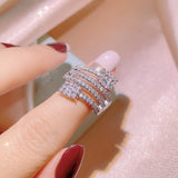 Silver Ring Finger For Women Girl Promise Gift
