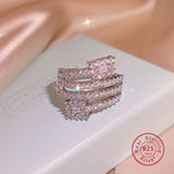 Silver Ring Finger For Women Girl Promise Gift