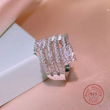 Silver Ring Finger For Women Girl Promise Gift