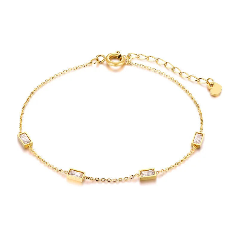 Leaf Zircon Bracelet for Women, Party Gift