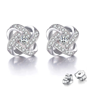 925 Sterling Silver Zircon Stud Earing For Women Party Gift