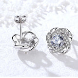 925 Sterling Silver Zircon Stud Earing For Women Party Gift