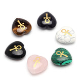 Engraved Egyptian Ankh Cross Reiki Healing Crystal Jewelry