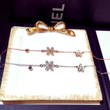 Sweet Flower Bracelet Zircon Pulseras Wedding Bride Jewelry
