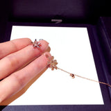 Sweet Flower Bracelet Zircon Pulseras Wedding Bride Jewelry