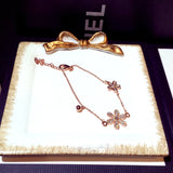 Sweet Flower Bracelet Zircon Pulseras Wedding Bride Jewelry