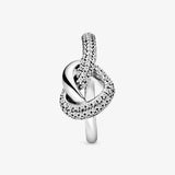 925 Silver Heart Knot Ring for Women DIY Anniversary