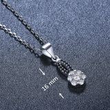 925 Silver Leaf Pendant Necklace Women's Jewelry P208
