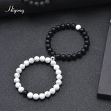 Natural Howlite Beads Bracelet Distance Magnet Couple Friendship Jewelry