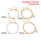 Bohemia Small Bone Bracelet Hand Punk Crystal Tennis Chain Link Bracelets