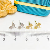 Pearl Stud Earrings Settings DIY Components